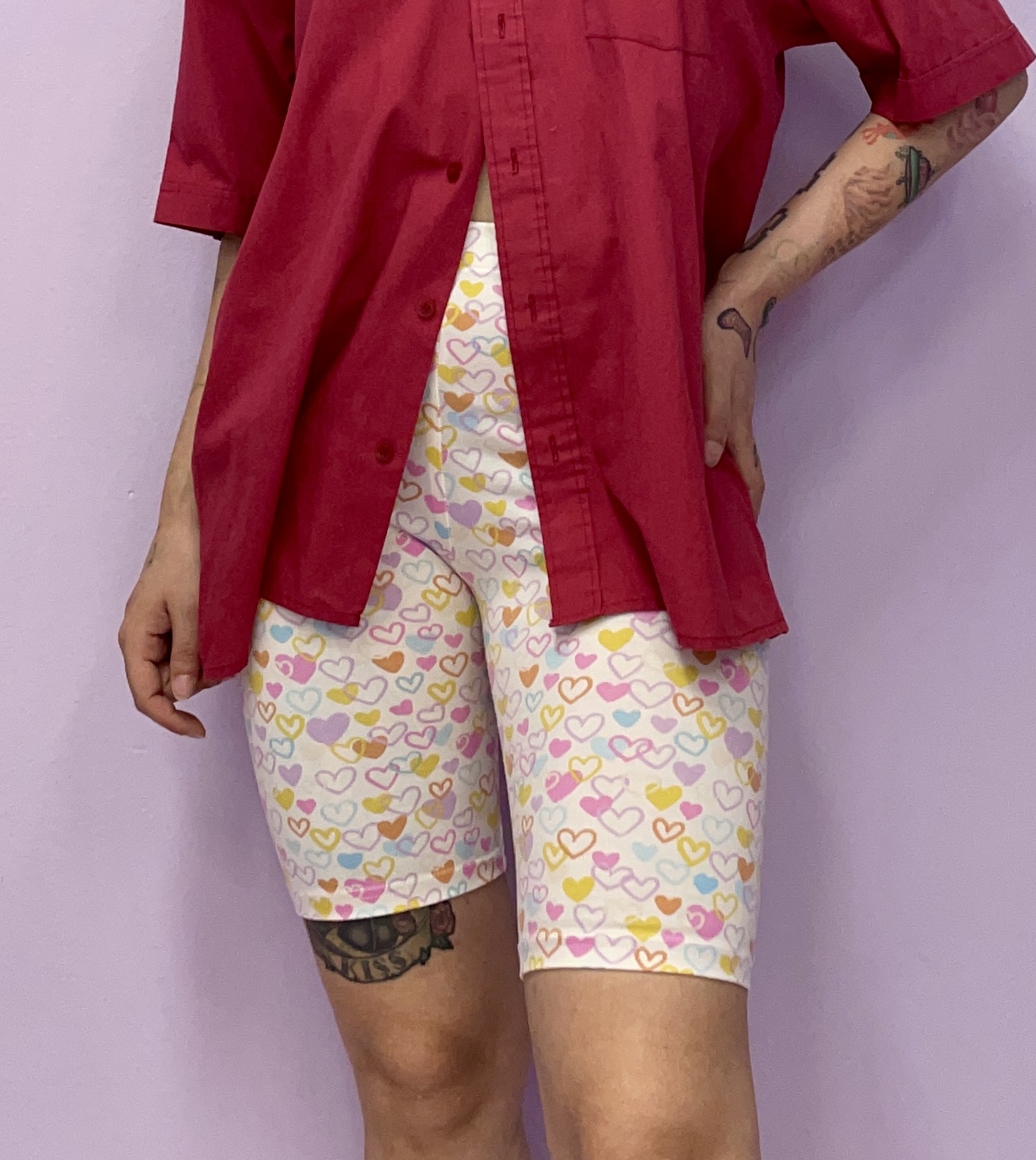 Hearts biker shorts 