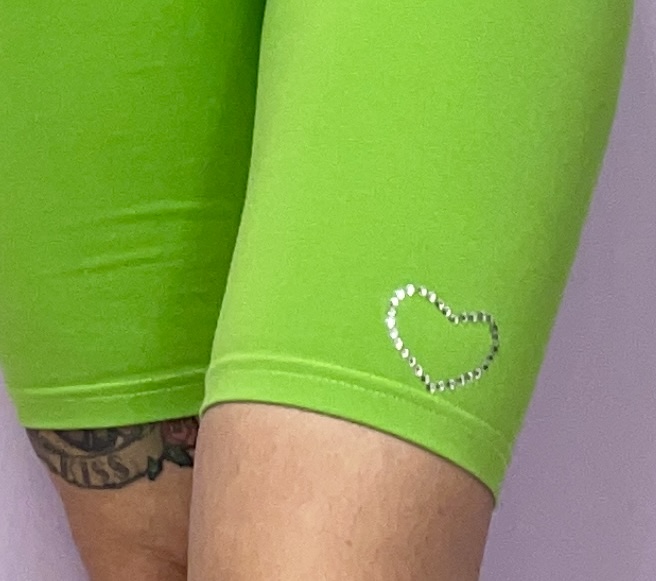 Lime green biker shorts 