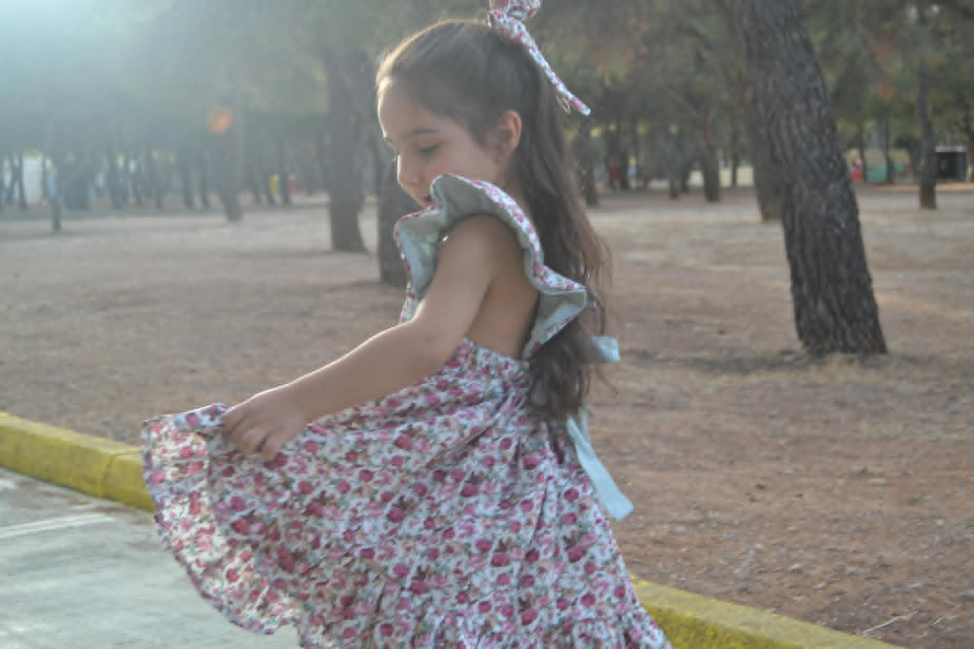 Vintage pink floral dress
