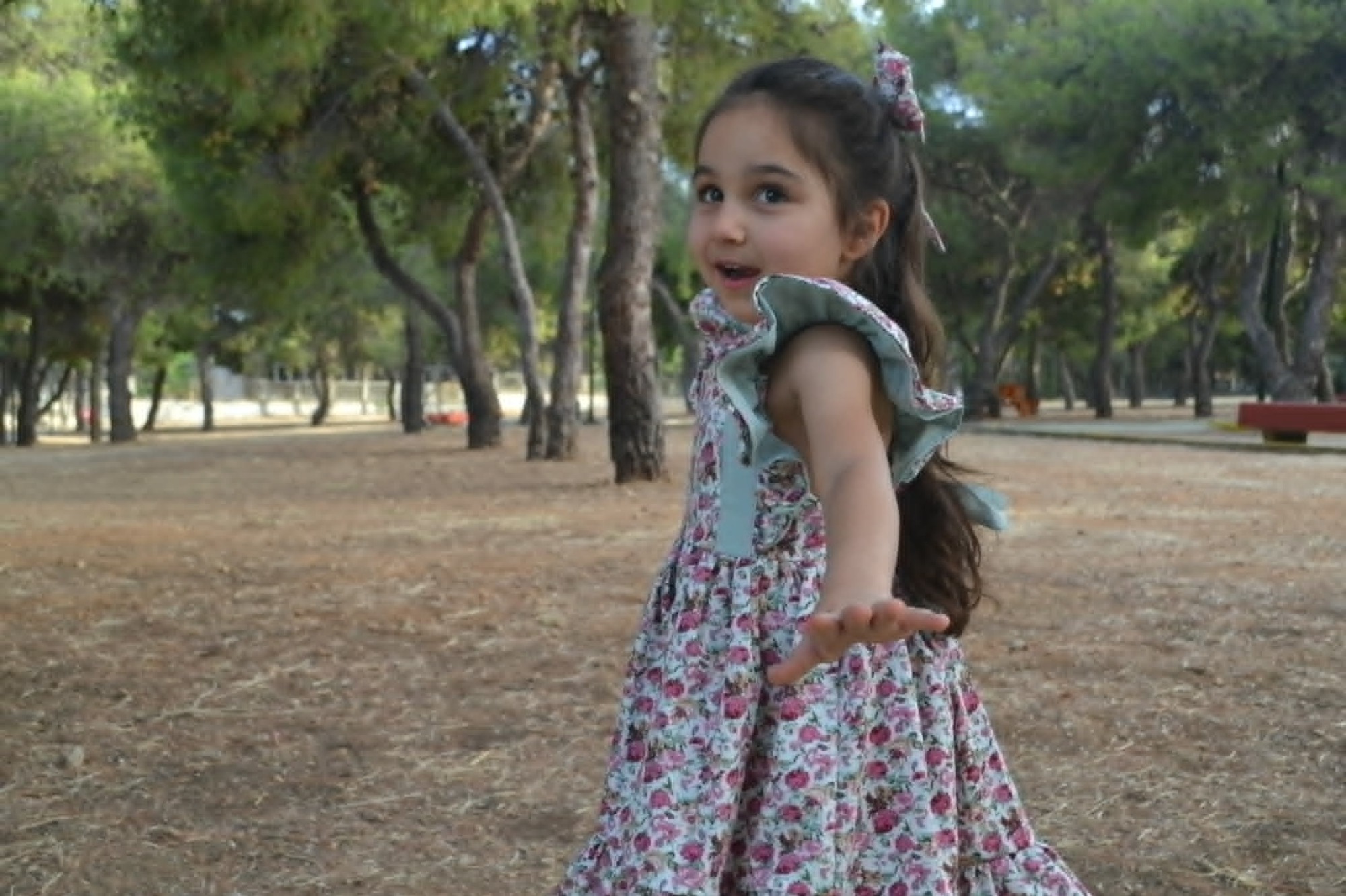 Vintage pink floral dress