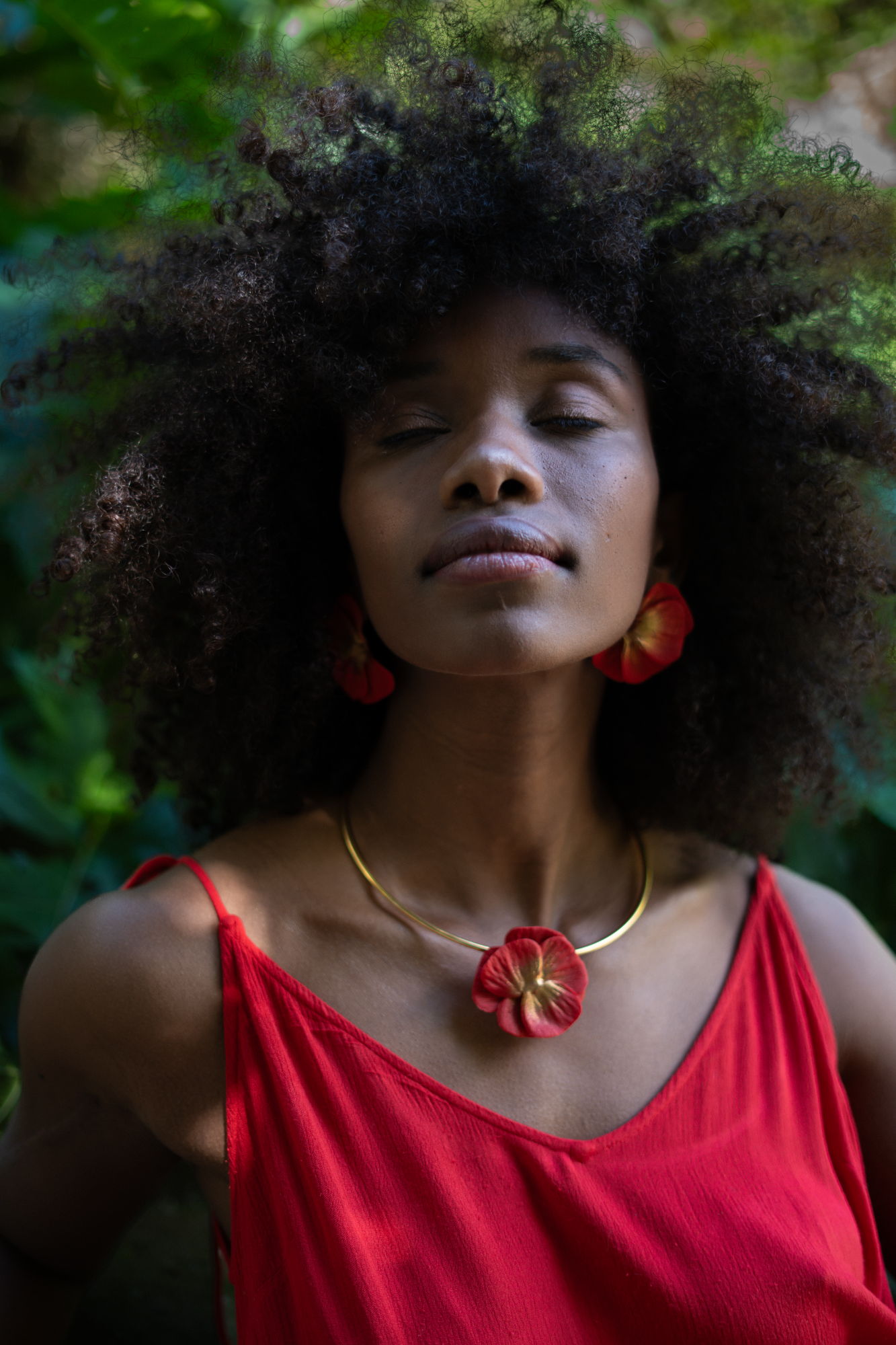 Red Bloom Earrings