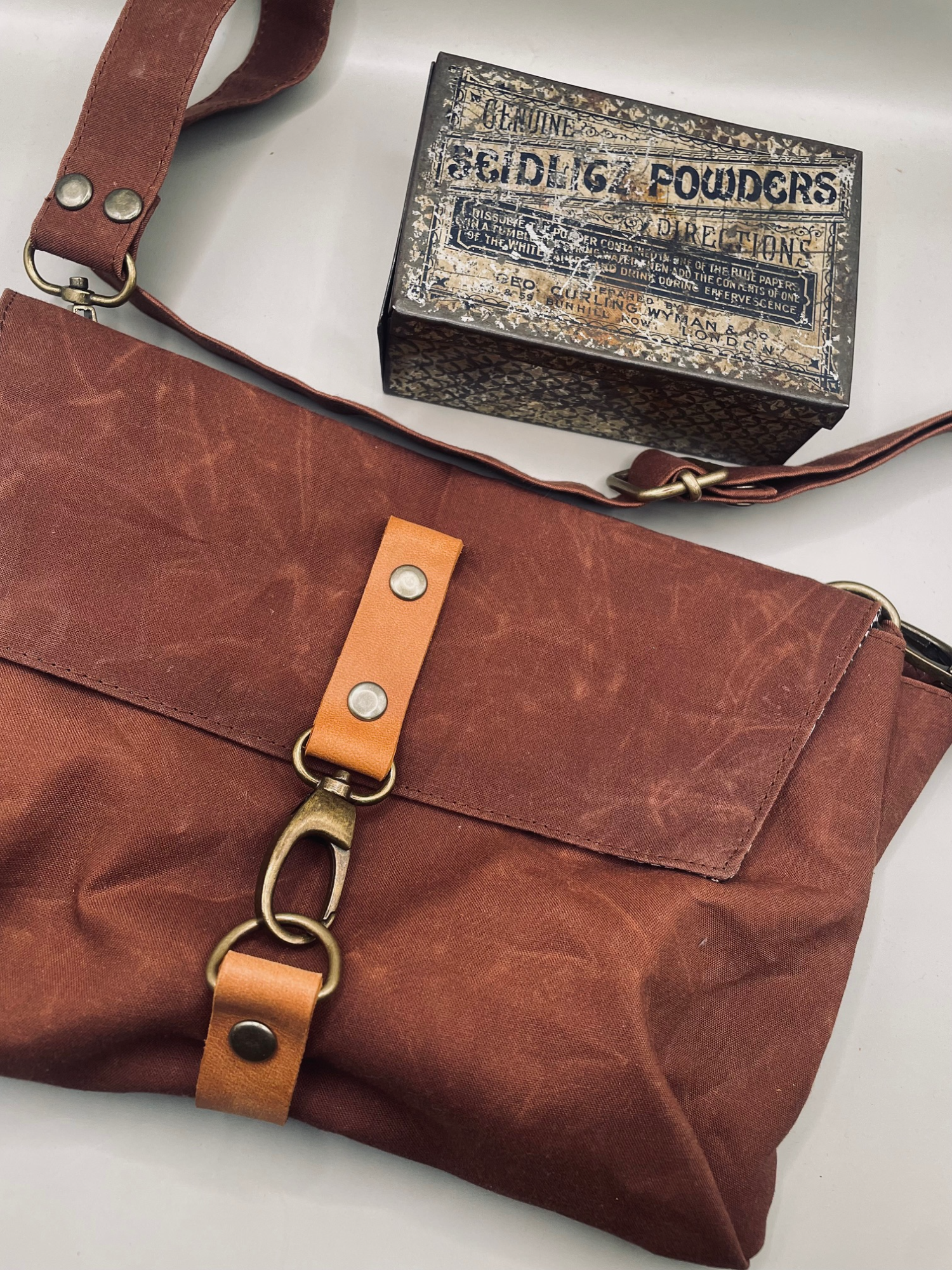 Muse bag καφέ waxed 