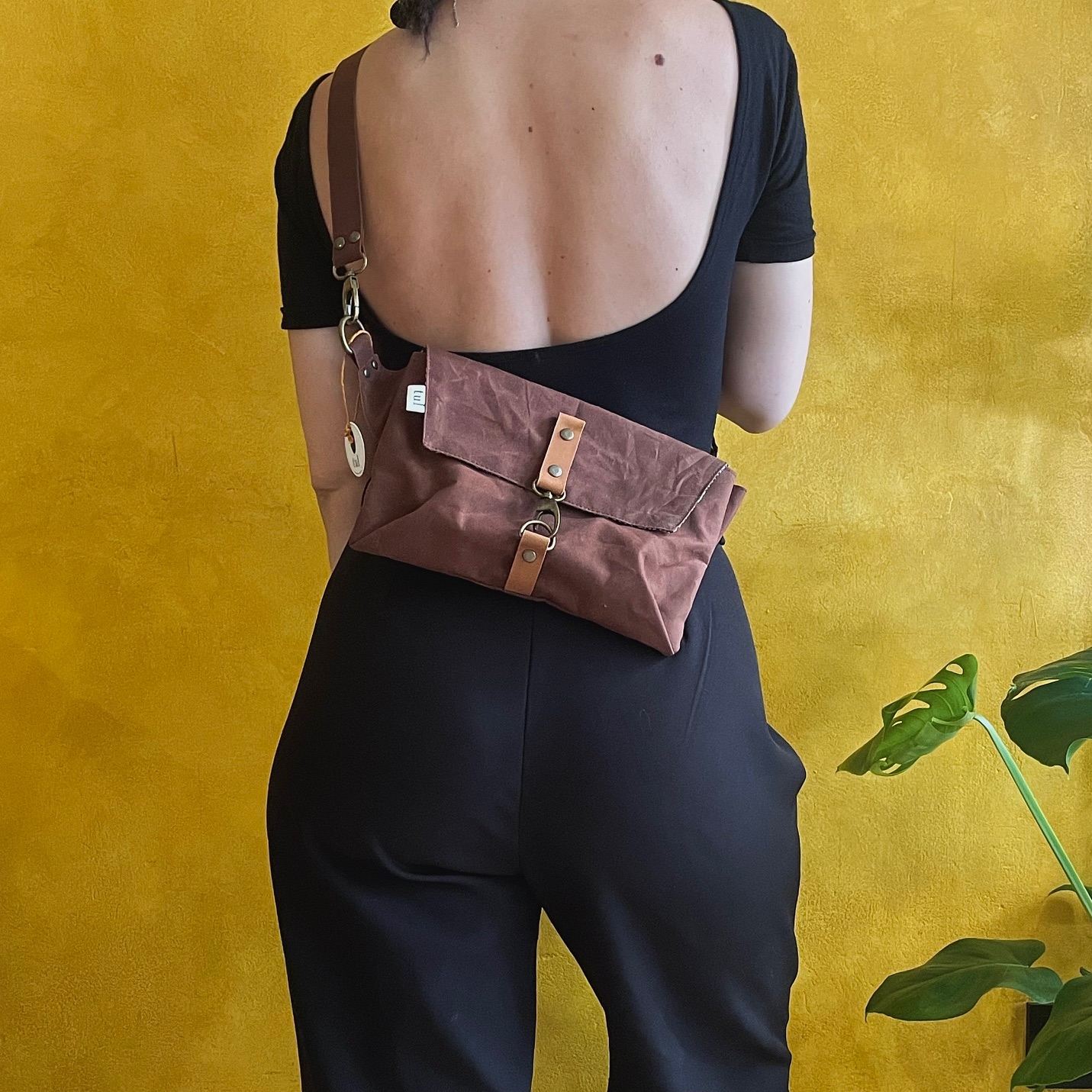 Muse bag καφέ waxed 