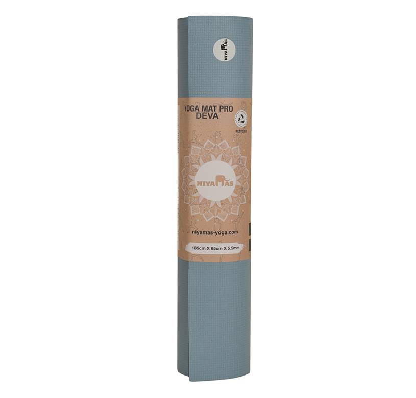 Στρώμα Γιόγκα Pro Yoga Mat Deva Light Blue (185x65x0.55cm) με Ιμάντα Μεταφοράς