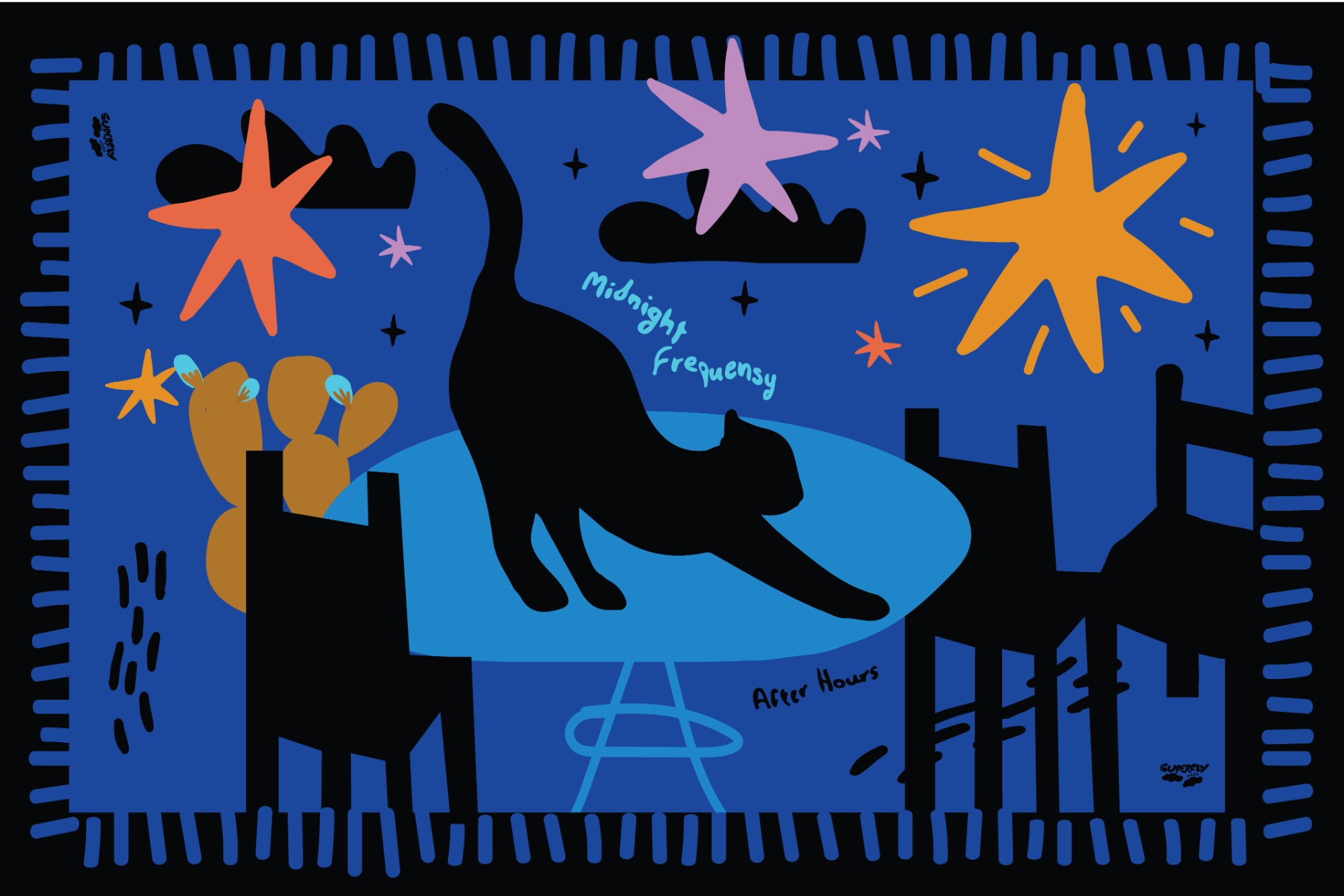 "MIDNIGHT FREQUENCY"
 PAREO/SCARF