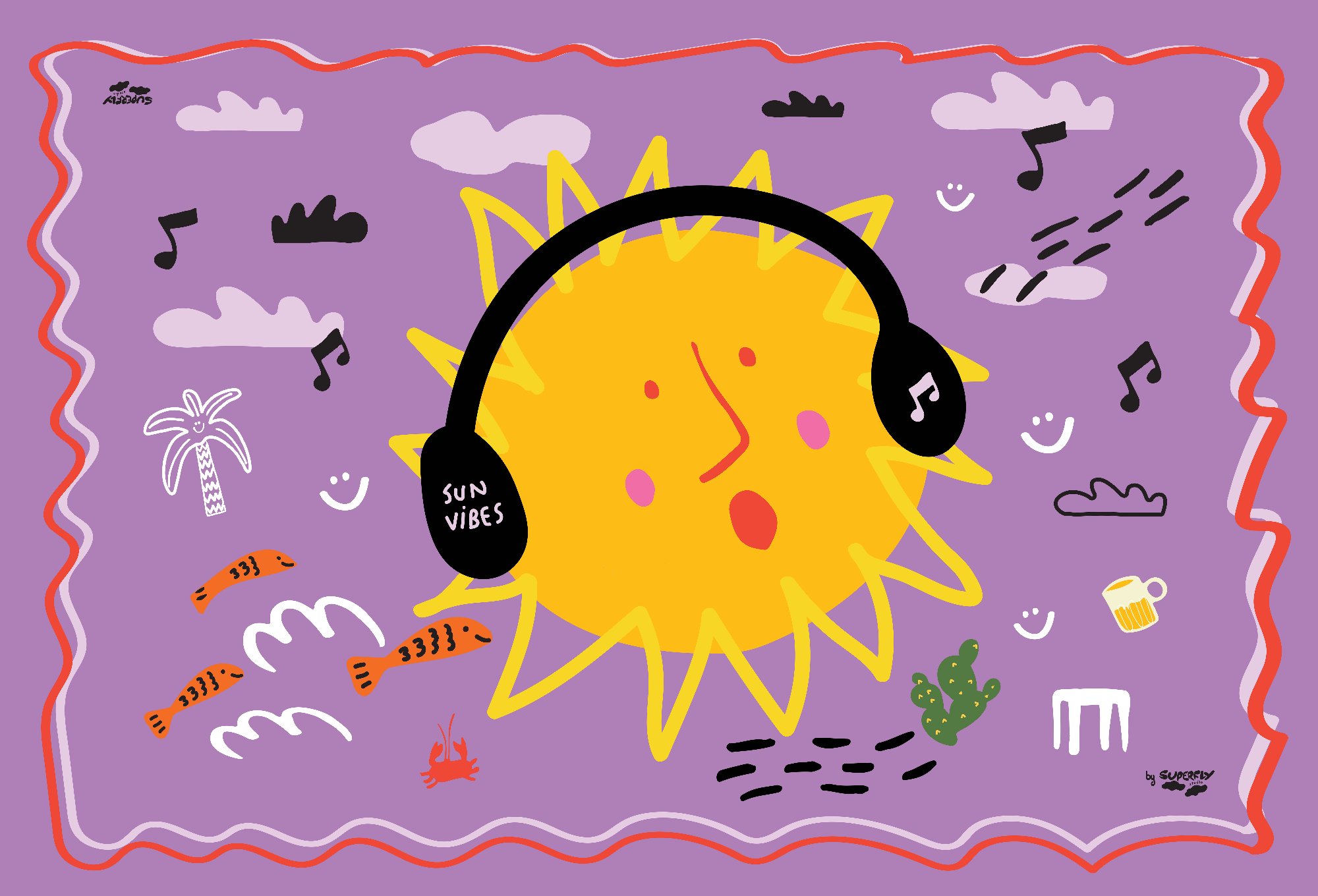 "SUN VIBES"
PAREO / SCARF
