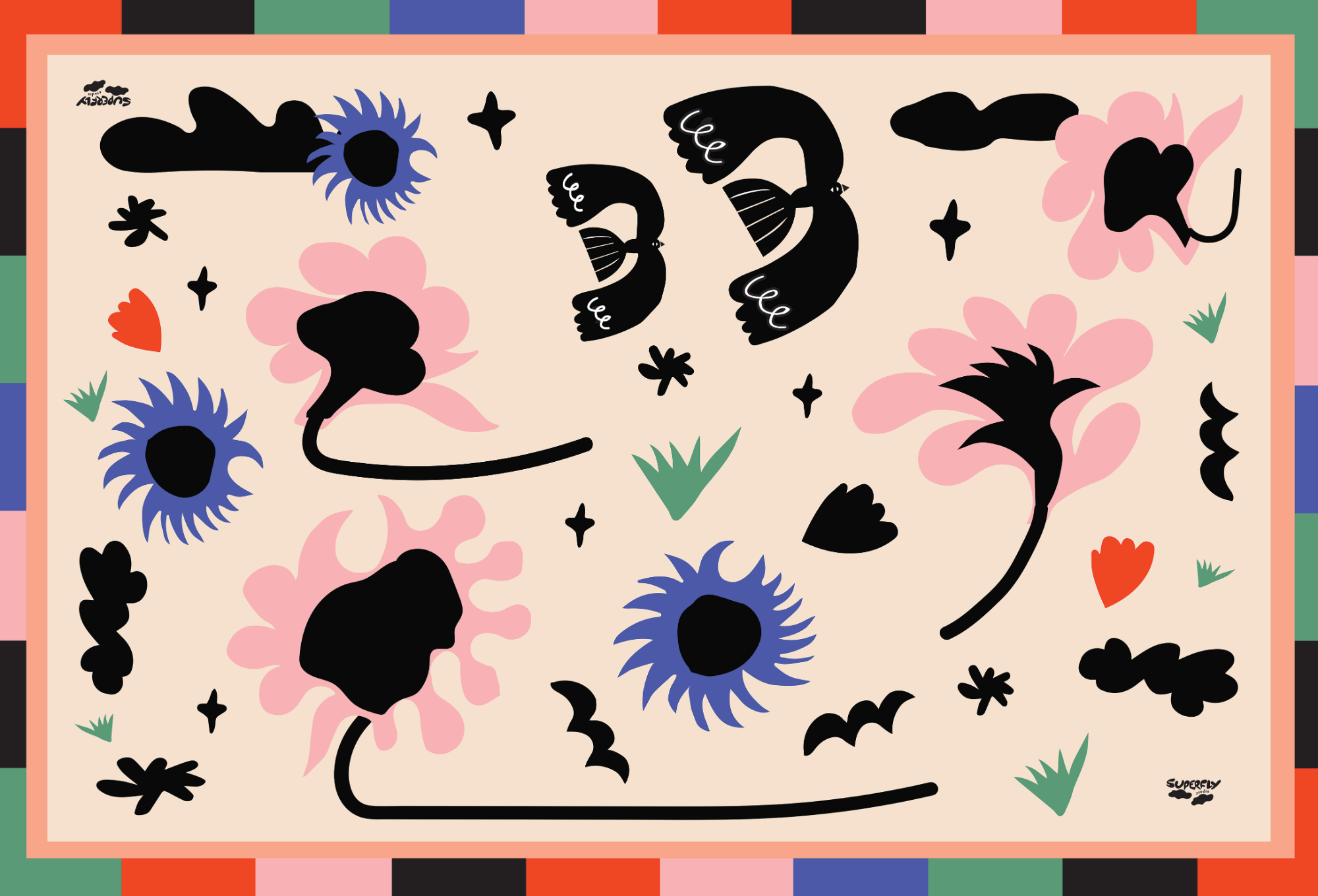 "FUNKY FLOWERS"
PAREO / SCARF