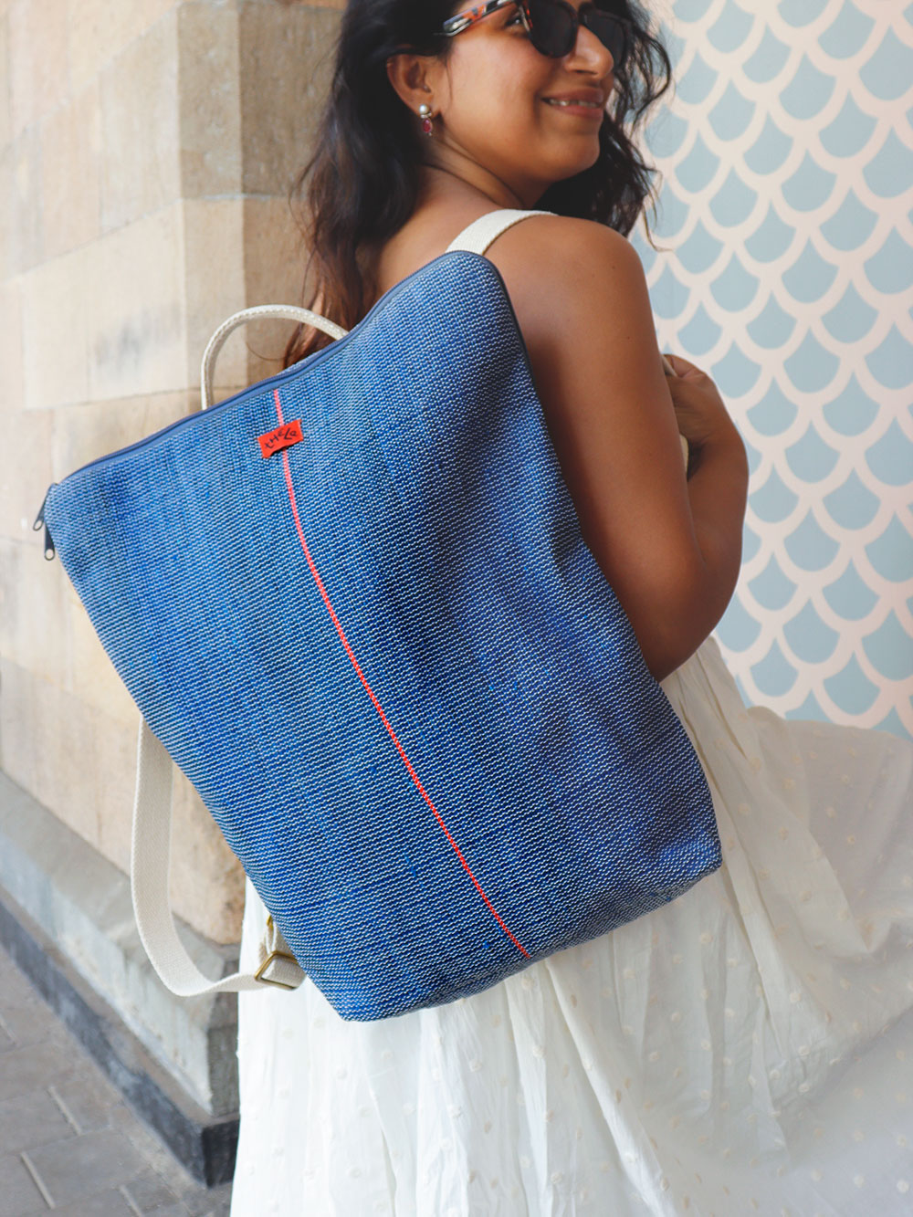 Navy Vegan Laptop Backpack for Everyday Use