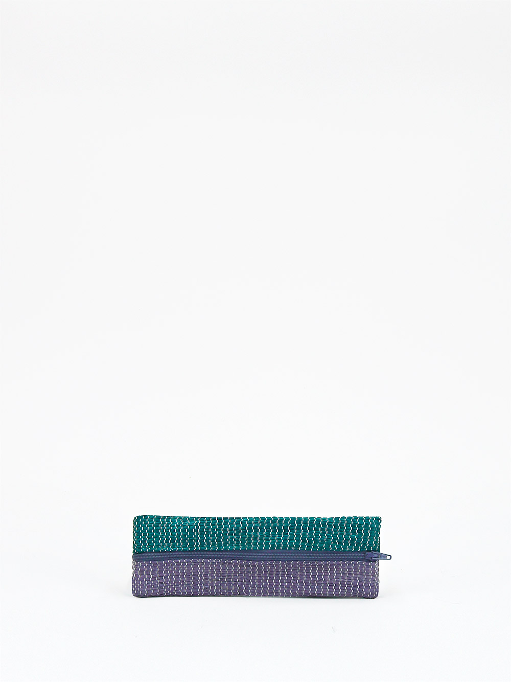 Mini Zippered Pouch in Purple & Green for Makeup