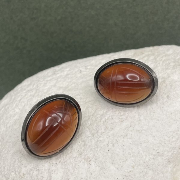 Egyptian Scarab Earrings 