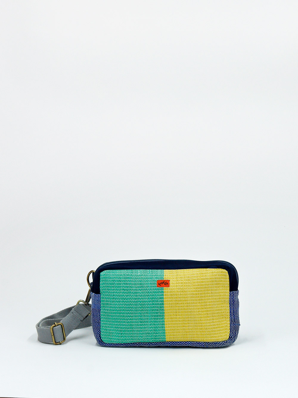 Handcrafted Box Crossbody in Yellow & Green