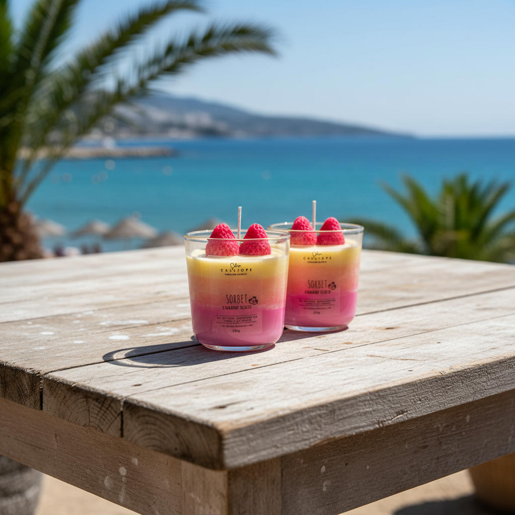 Sorbet / Φράουλα – Χειροποίητο Αρωματικό Κερί Σόγιας