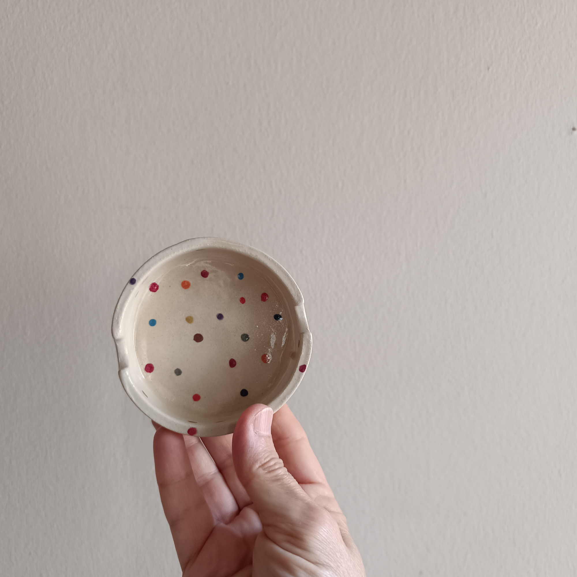 Sweet Handmade Color Polka Dot Ashtray