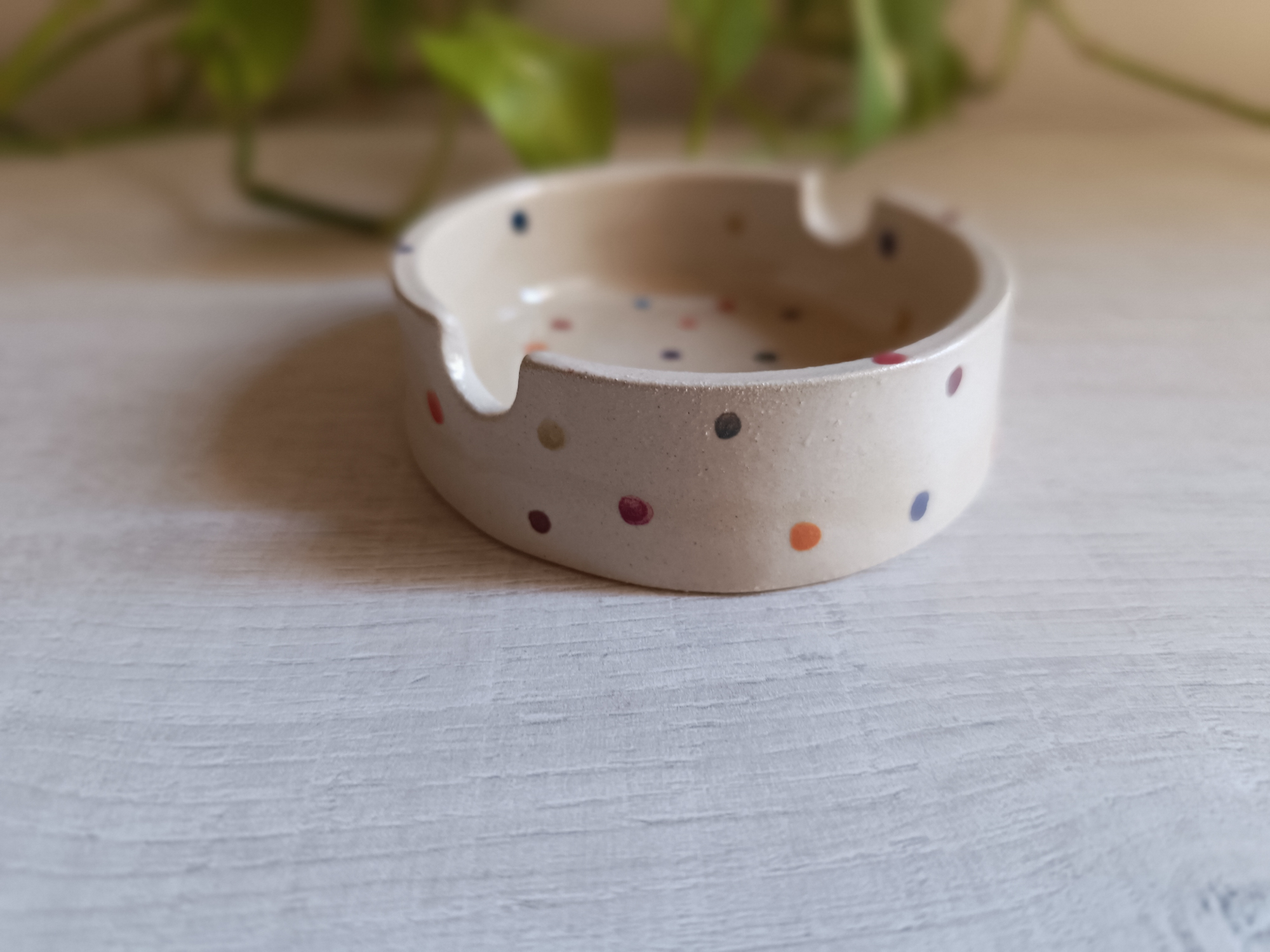 Sweet Handmade Color Polka Dot Ashtray