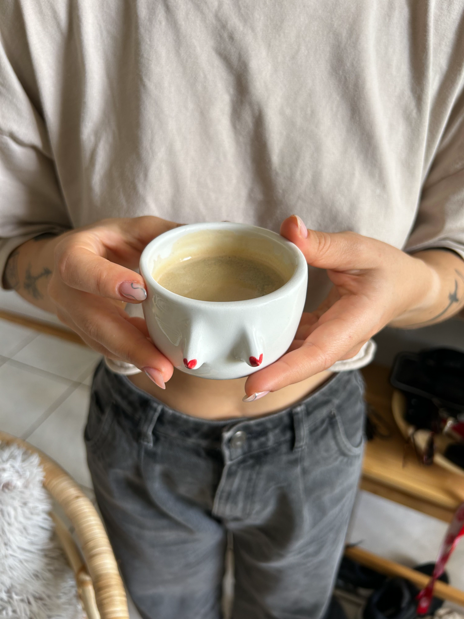 Boob espresso with hearts