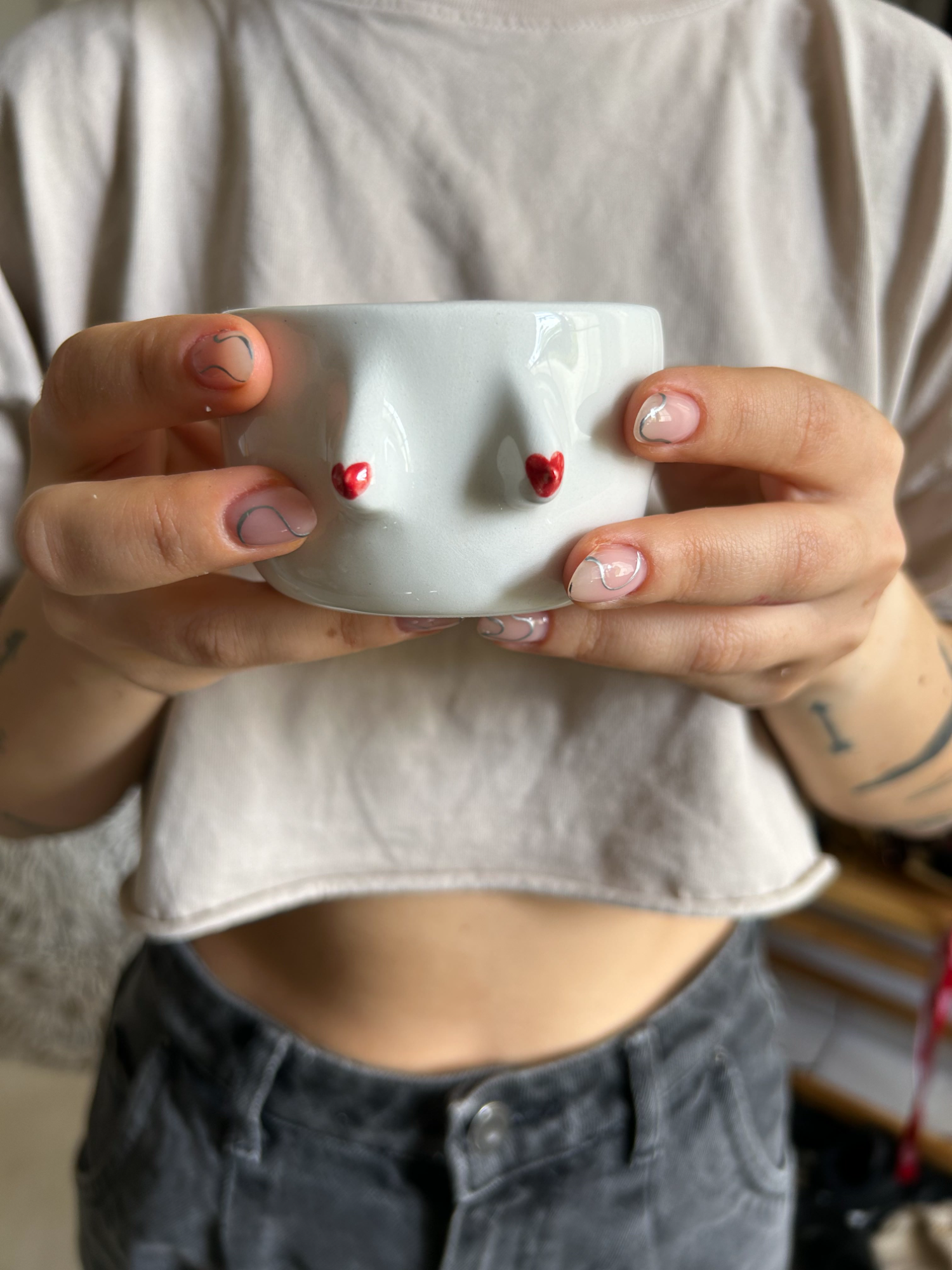 Boob espresso with hearts