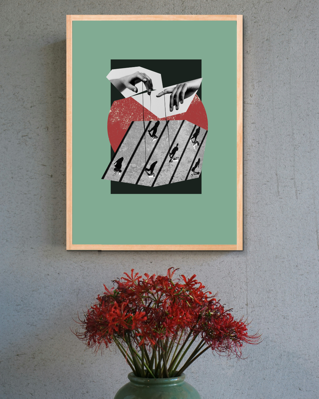 Human Puppet | Surreal Collage Art Print 