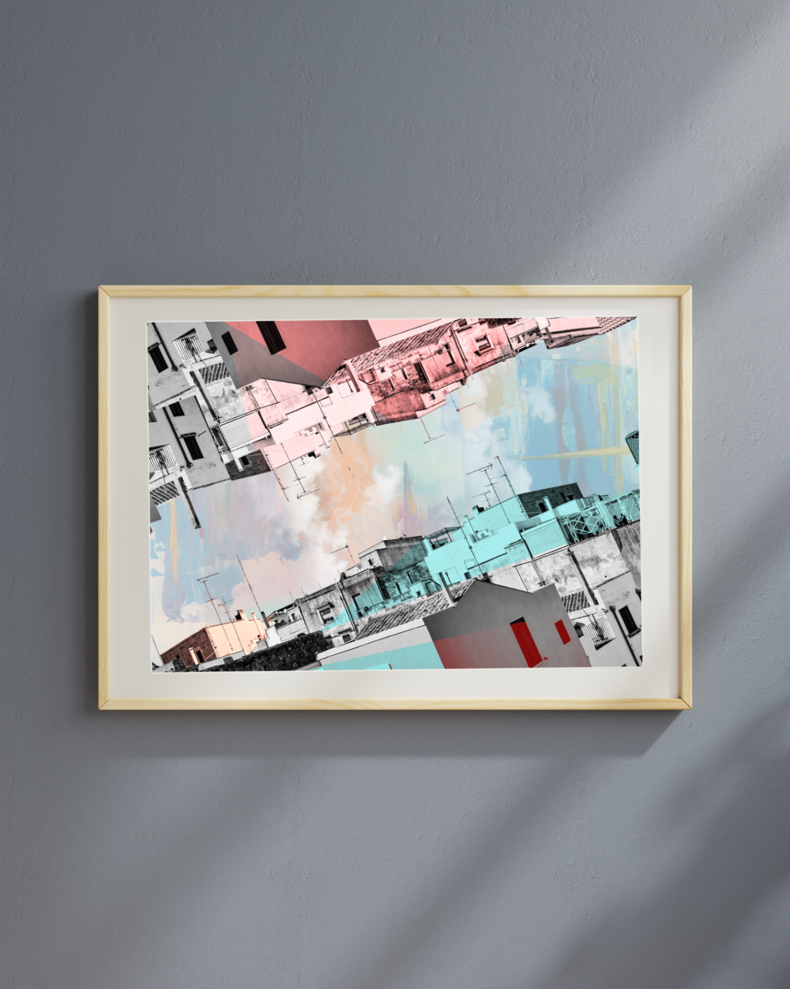 Mirror City | Surreal Collage Art Print 