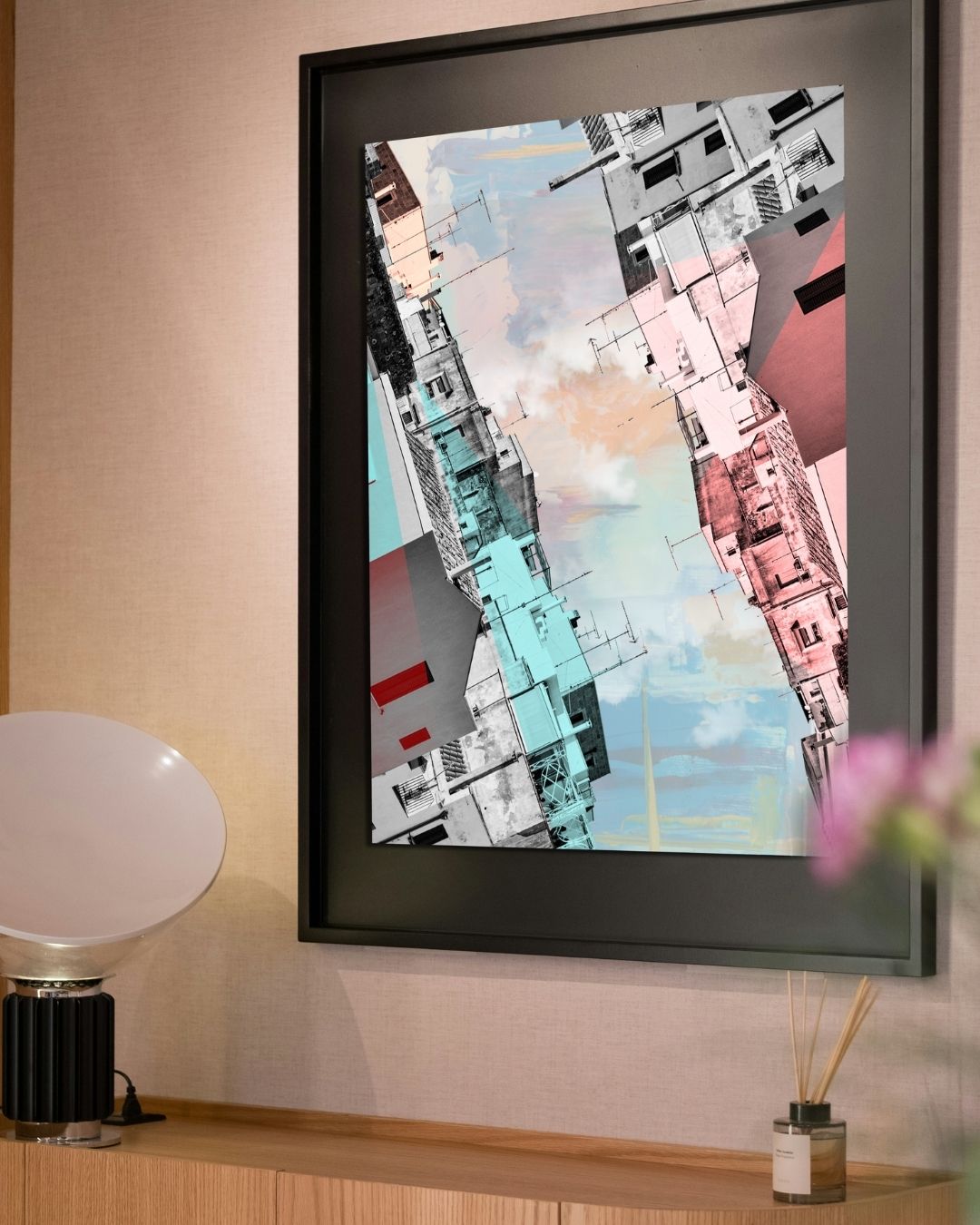 Mirror City | Surreal Collage Art Print 