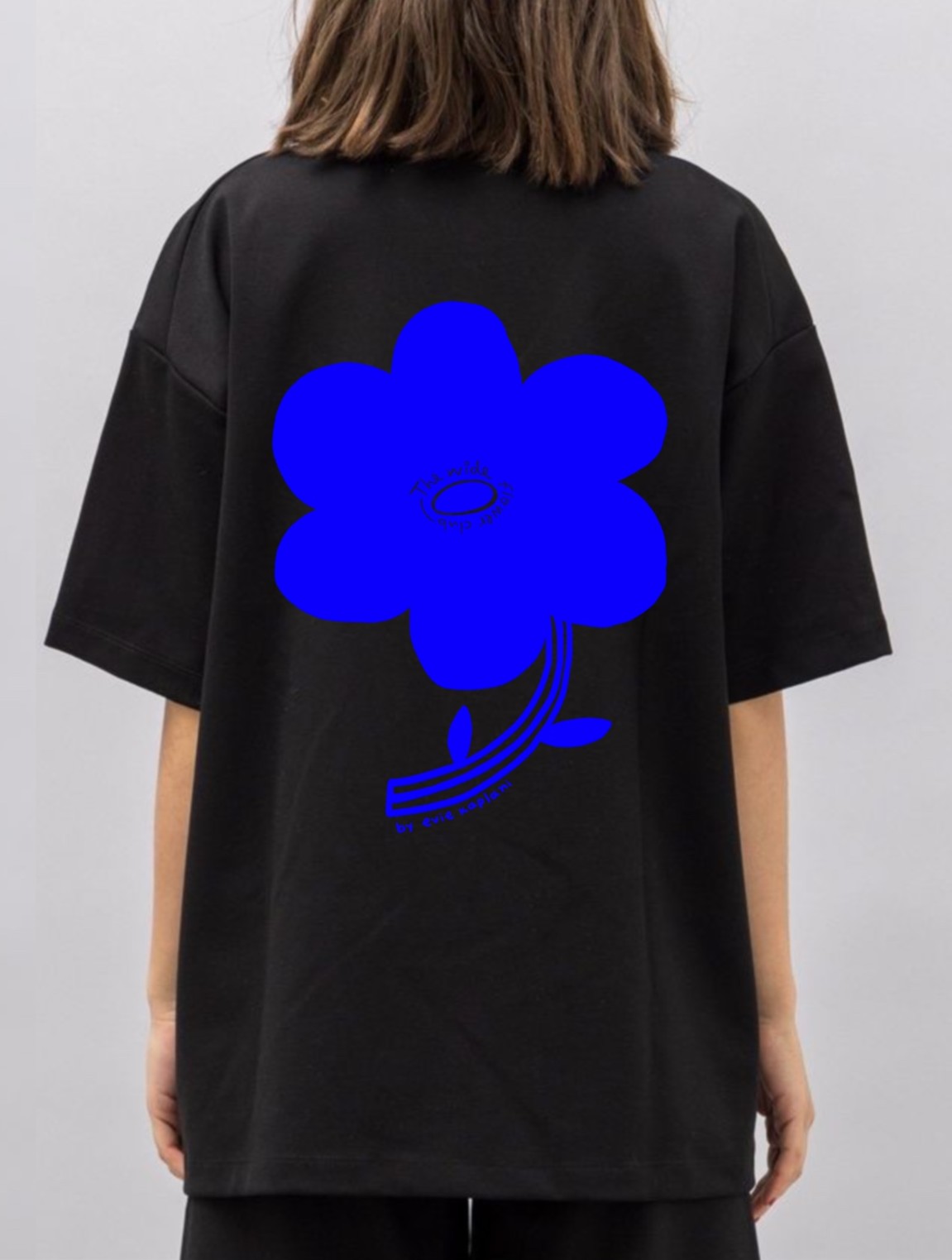 "Wide flower Club" | Oversized fit in Black