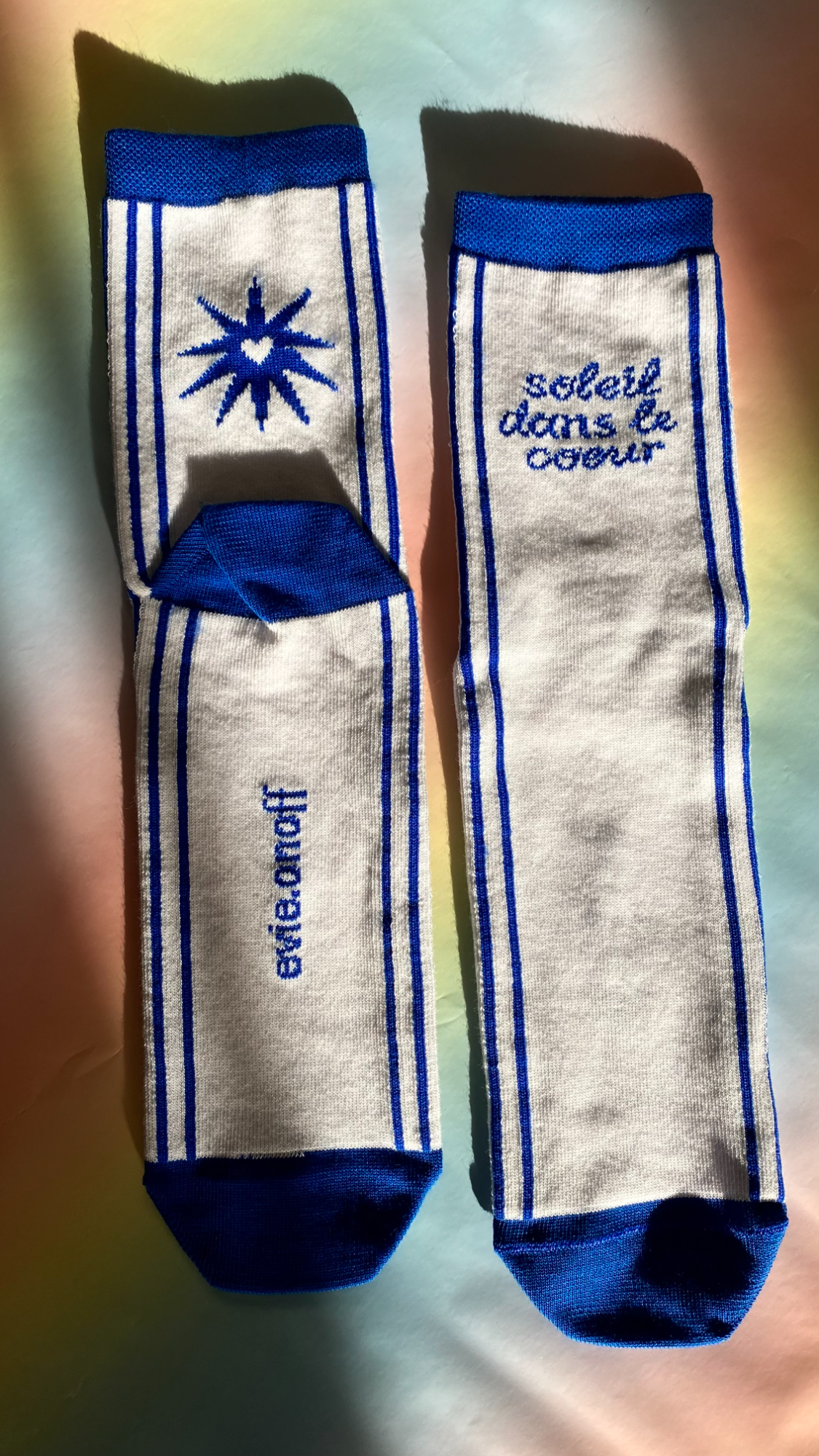 "Soleil dans le coeur" - Premium Socks
