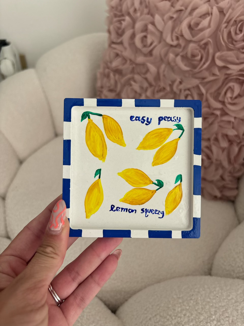 Διακοσμητικό πορσελάνινο δισκάκι Lemon