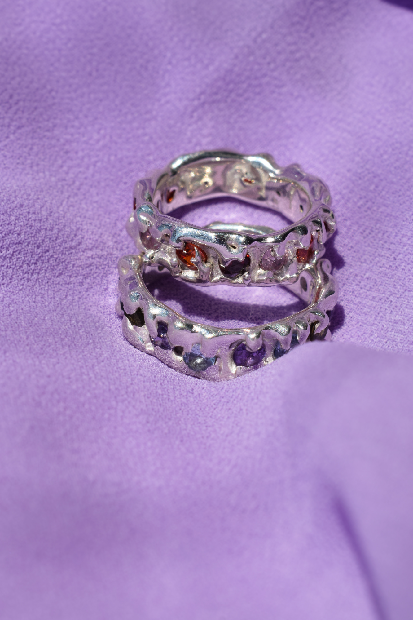 Colorful eternity ring