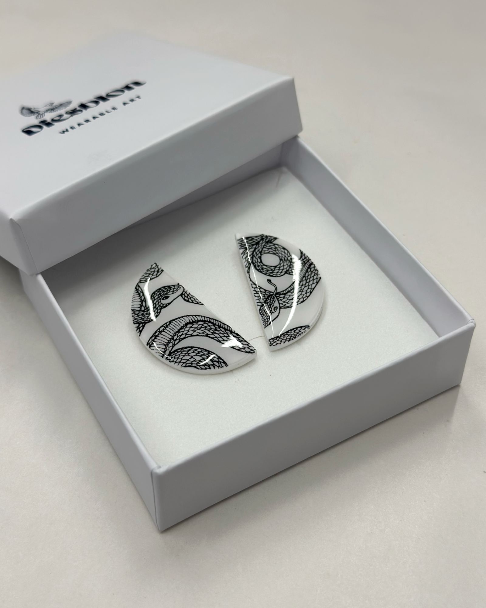 Half moon snake earrings 🐍