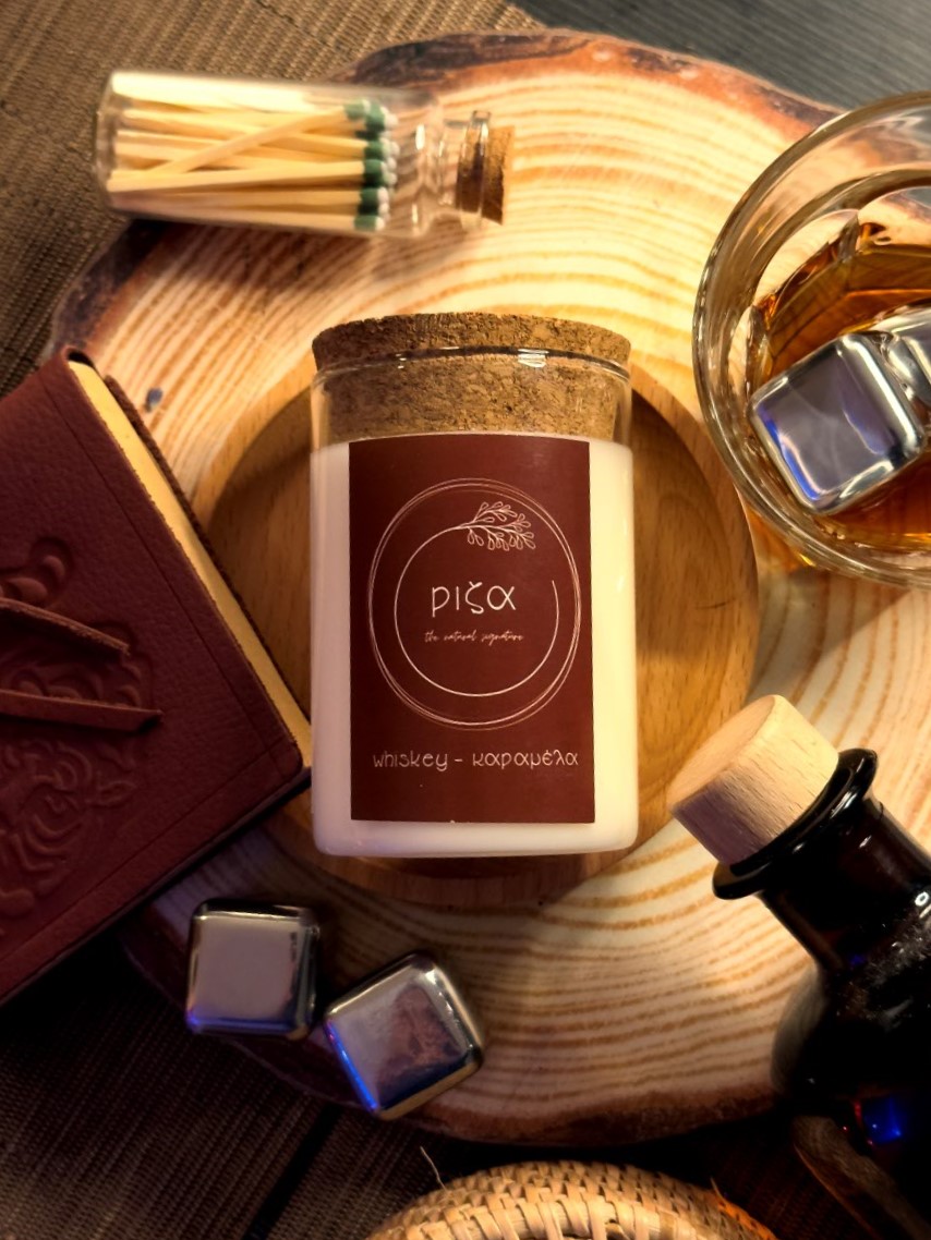 αρωματικό κερί σόγιας whiskey caramel 200ml