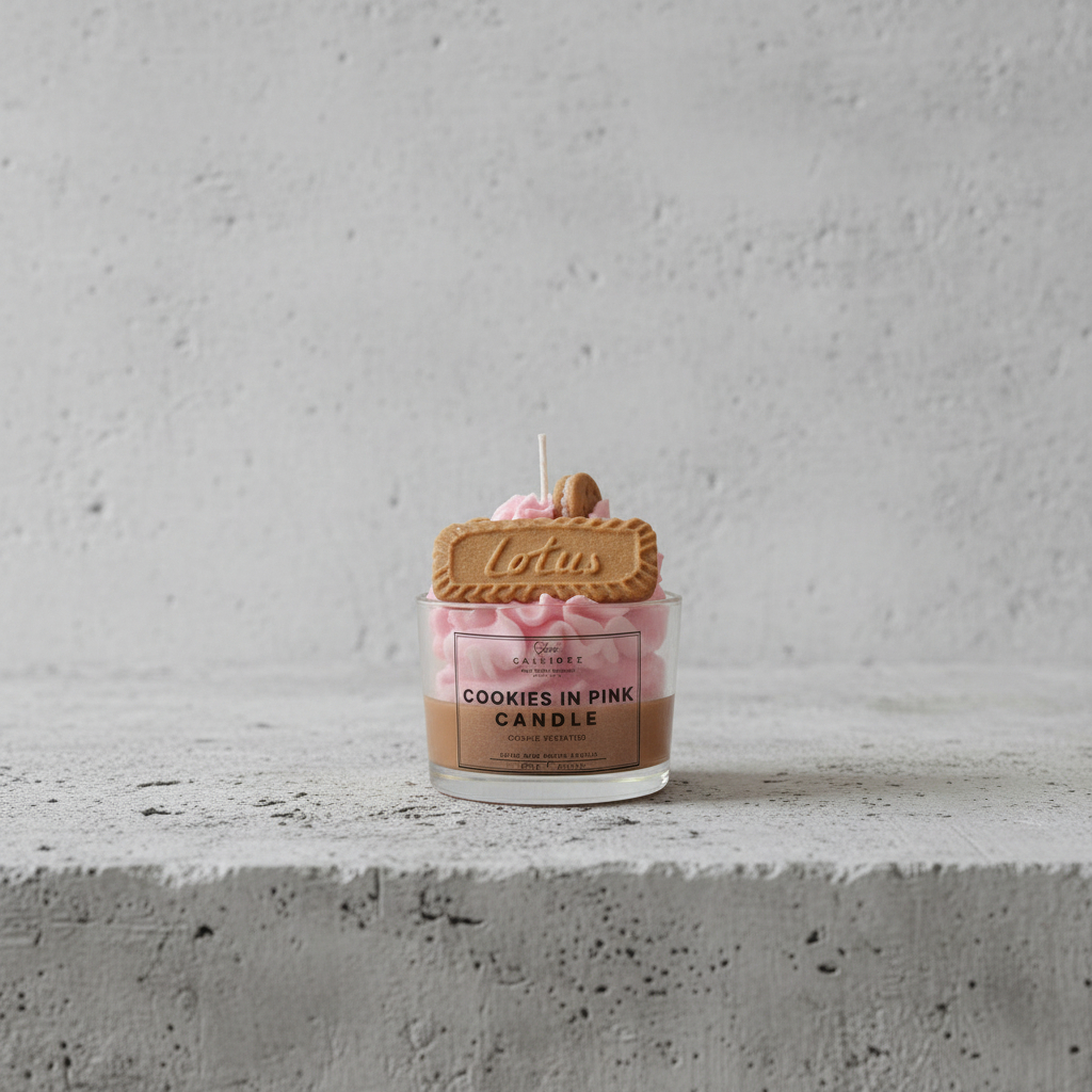 Cookies in Pink κερί με άρωμα μπισκότο