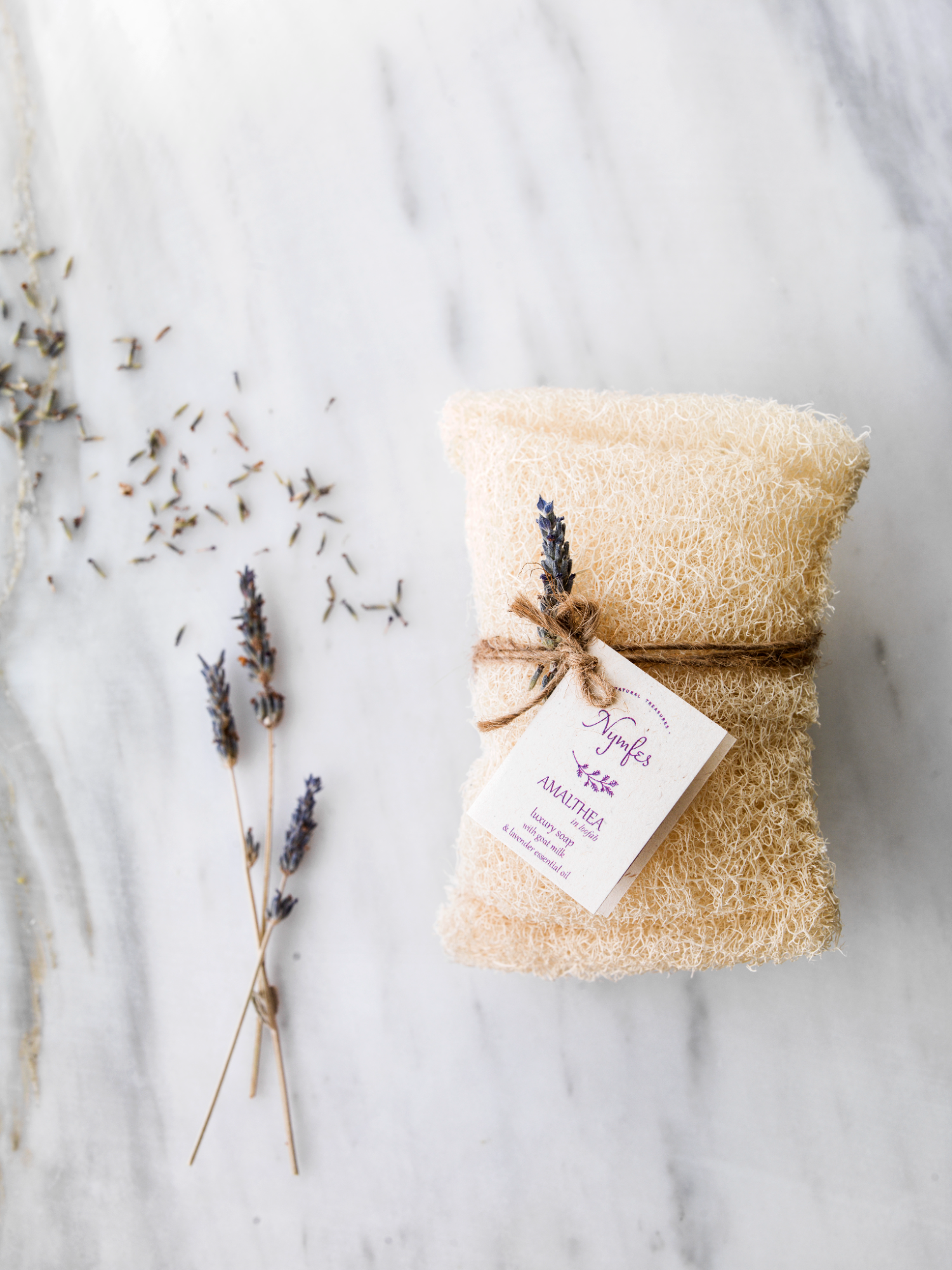 2 in 1 soap in sponge "Amalthea in Loofah"