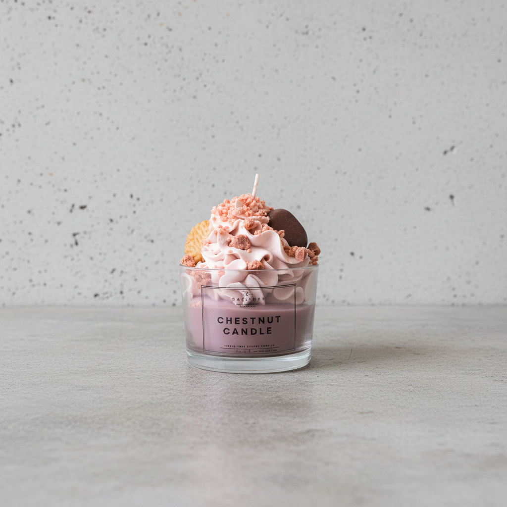 Χειροποίητο Φυτικό Κερί 'Chestnut Candle'