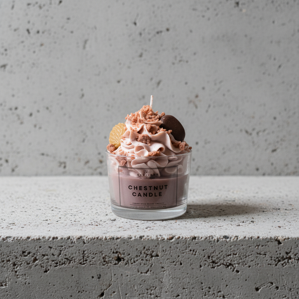 Χειροποίητο Φυτικό Κερί 'Chestnut Candle'