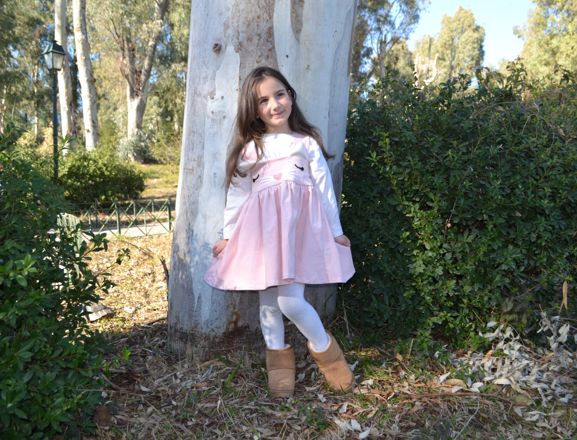 Cat pinafore dress