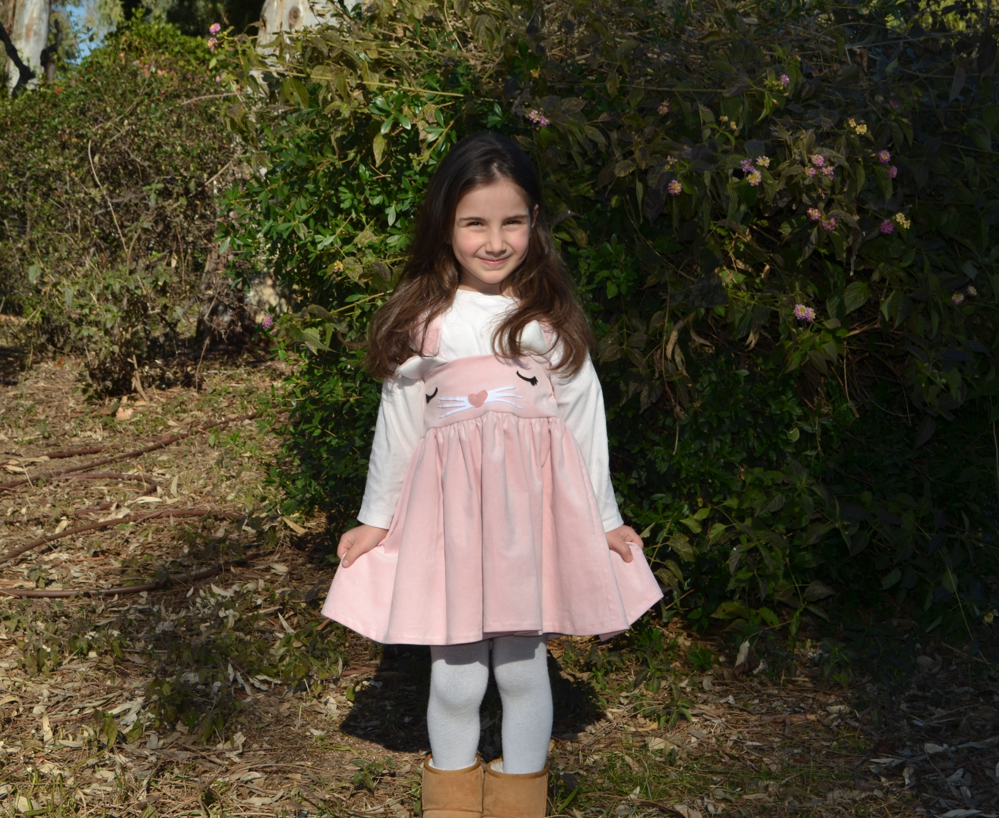 Cat pinafore dress