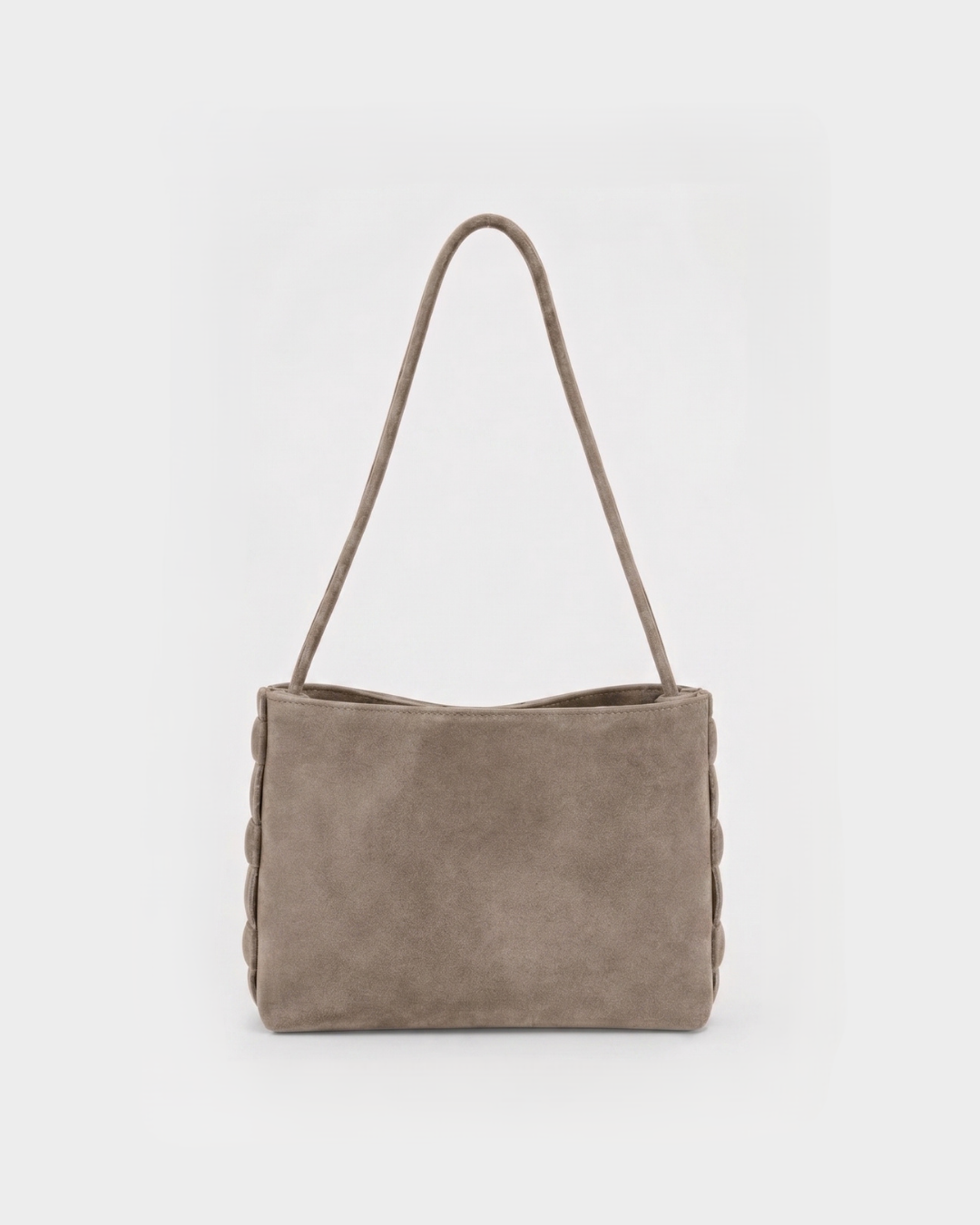 Zenia Shoulder Bag | Taupe Suede