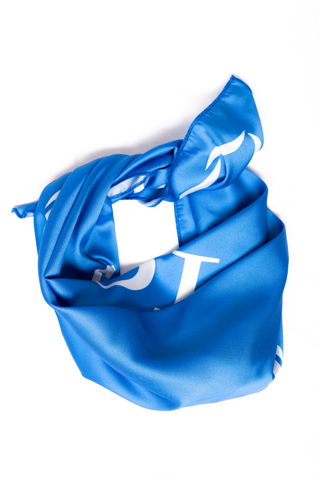 SATIN BANDANA ΣΟΚ- BLUE