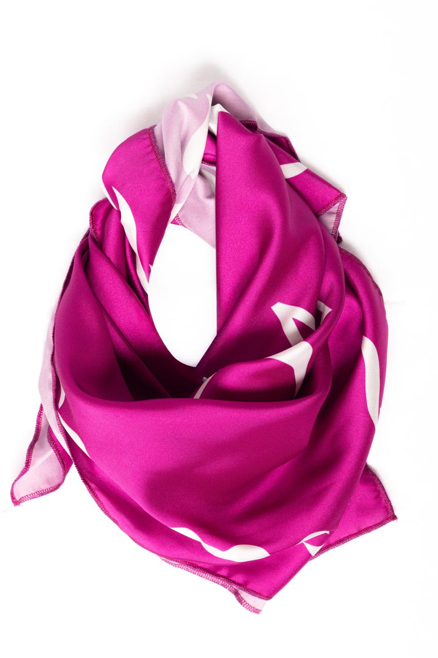SATIN BANDANA ΣΟΚ-  PINK