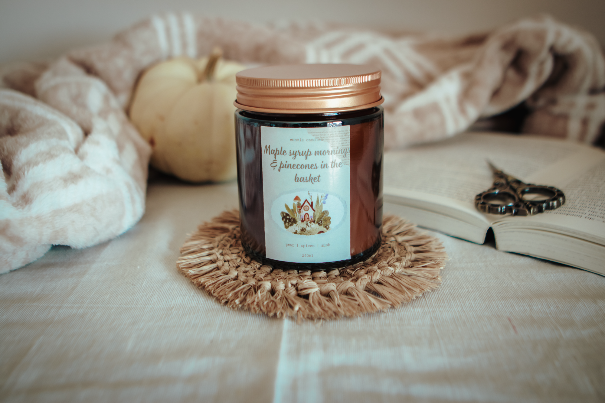Maple syrup mornings & pinecones in the basket