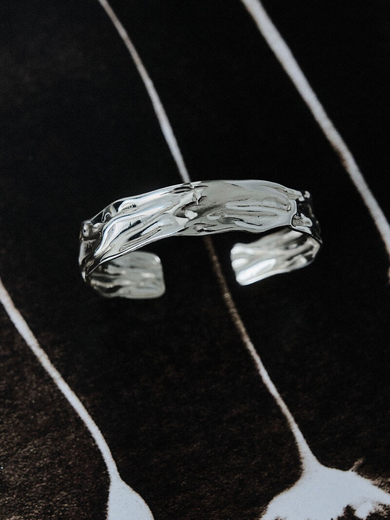 Crinkled Cuff Bracelet