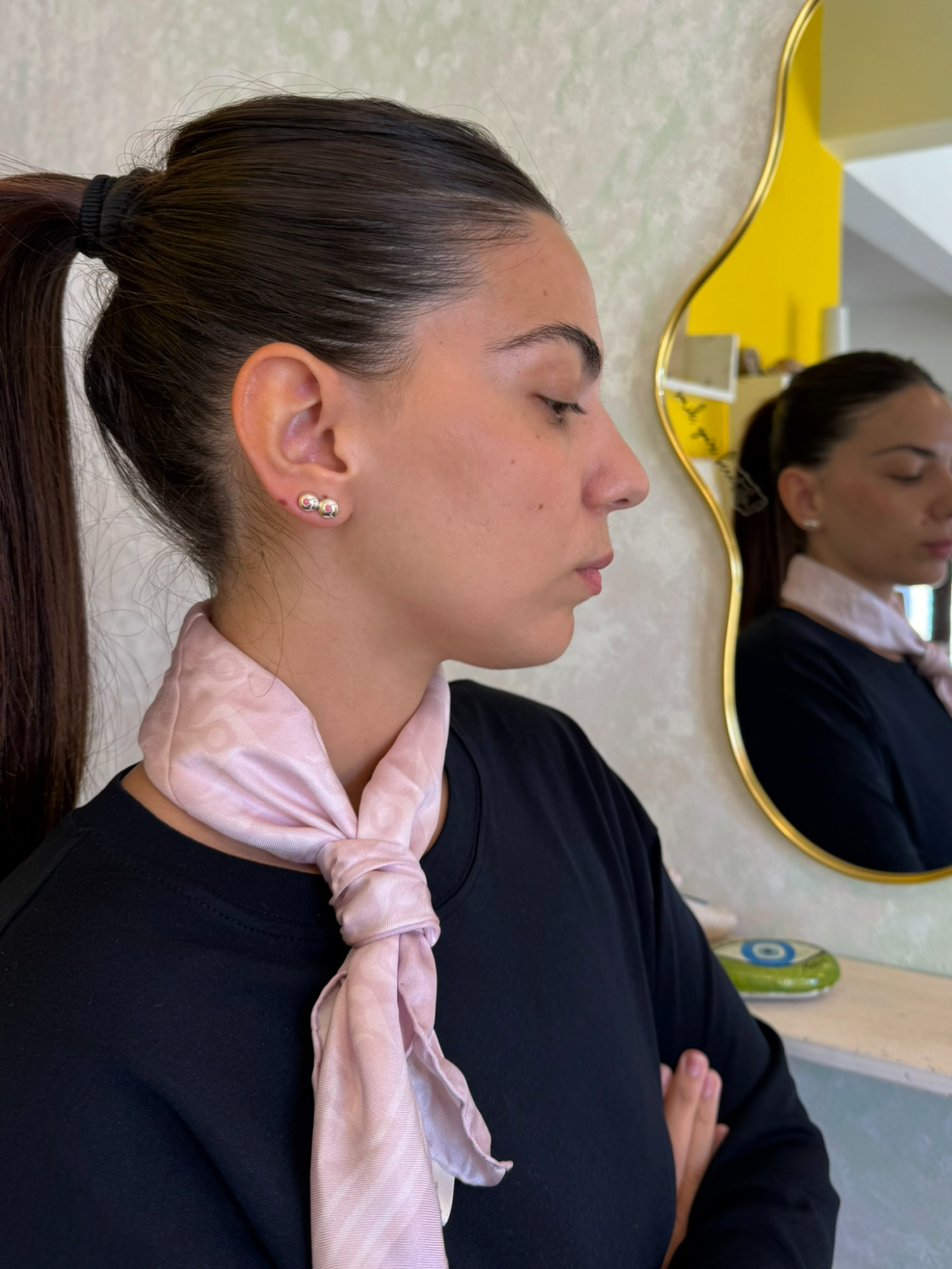 "Pink Power" wire earrings