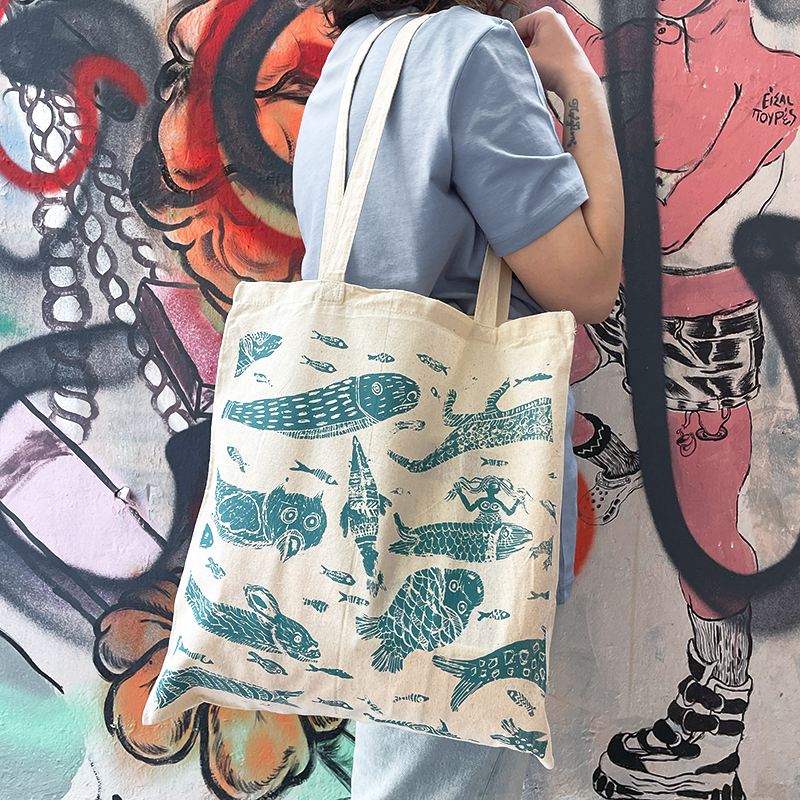 Persian Creatures Tote Bag