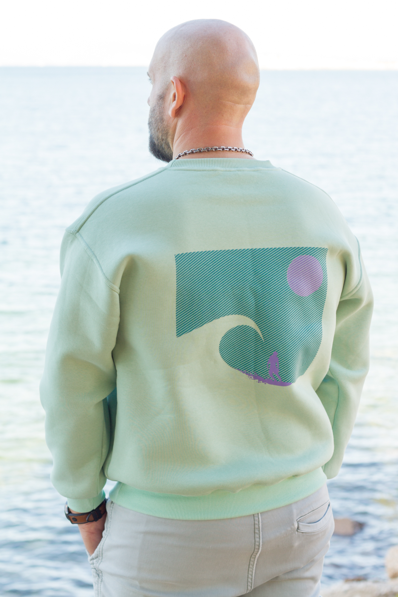 Sunset Swell Oversized Crewneck | Sevi Waves Surfwear
