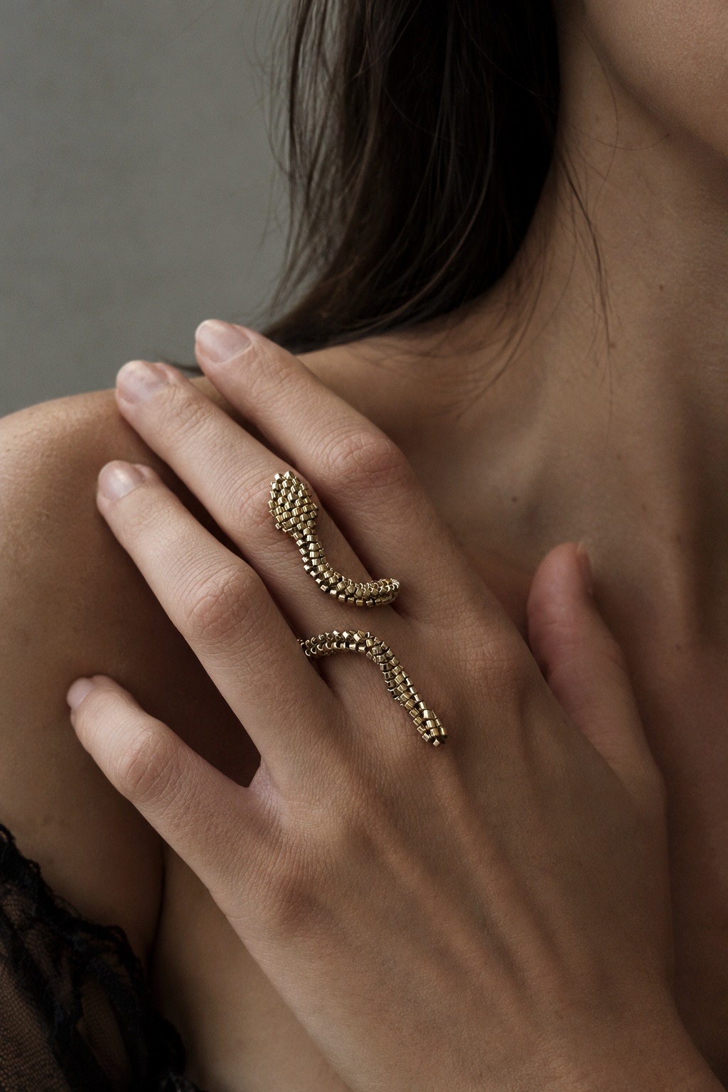 Snake Ring With Miyuki Beads