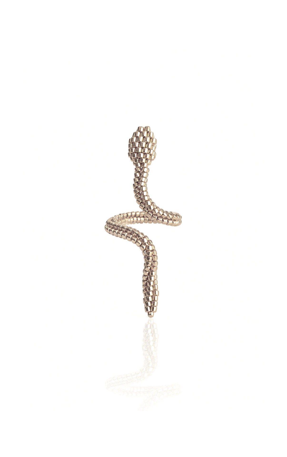 Snake Ring With Miyuki Beads