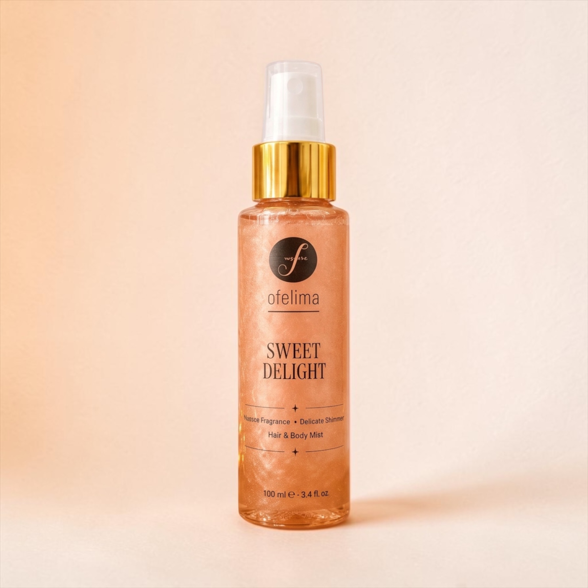 Sweet Delight Mist
Hair & Body - intense fragrance & soft shimmer. 100ml