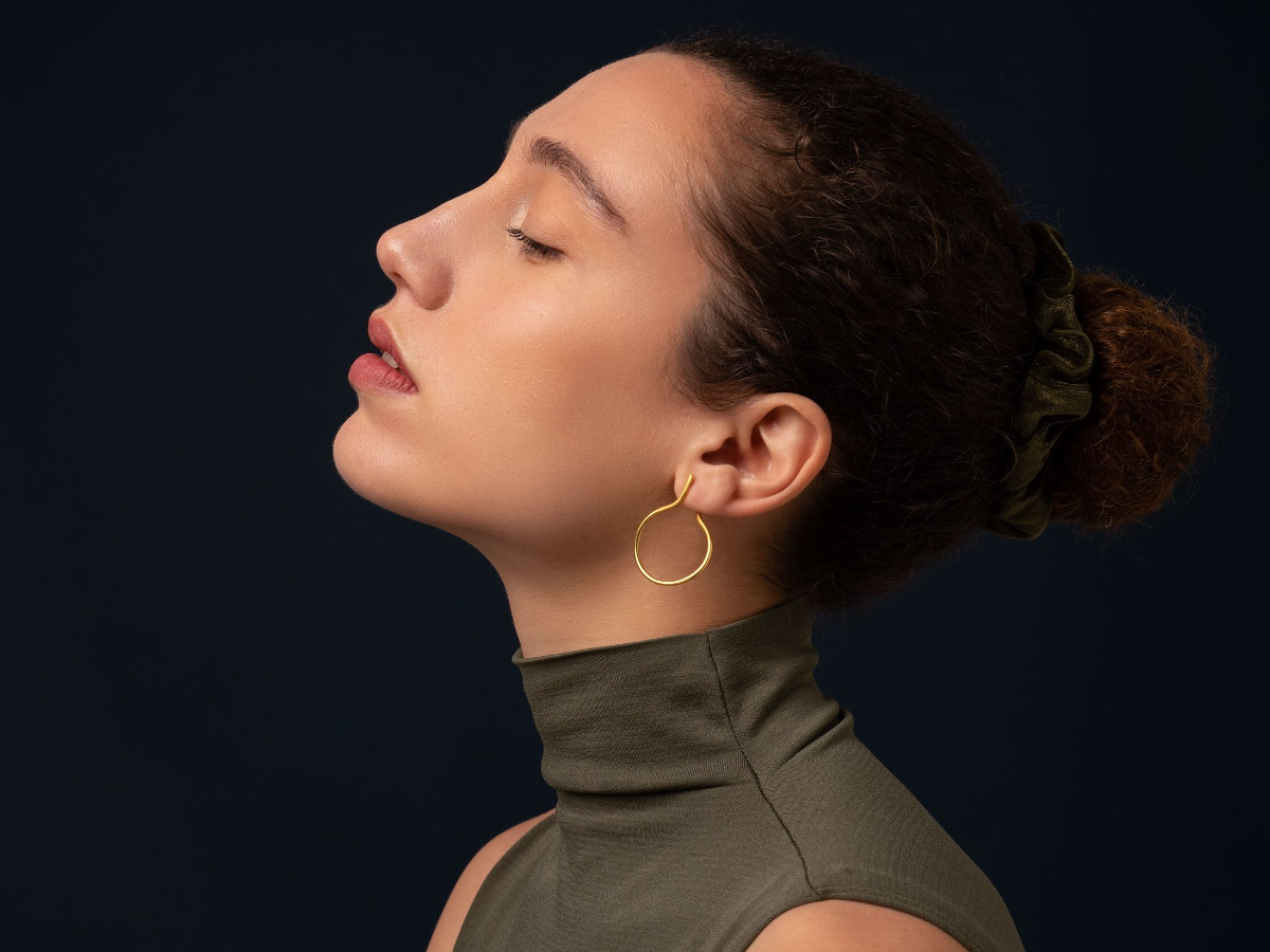 Ανοιχτά οβάλ σκουλαρίκια