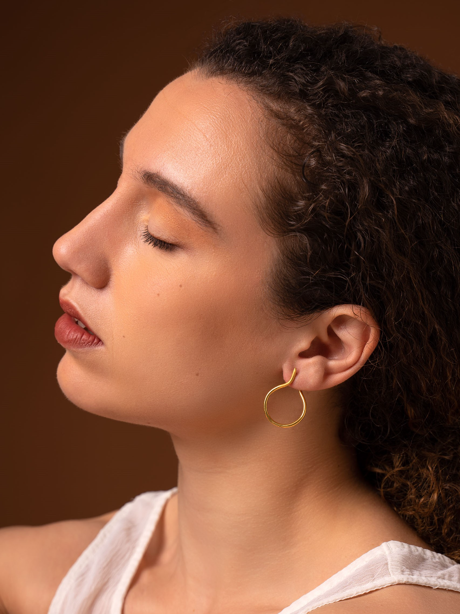 Ανοιχτά οβάλ σκουλαρίκια