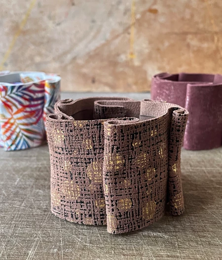 Leather Cuff - Φαρδύ Δερματινο Βραχιόλι "Μαίανδρος"