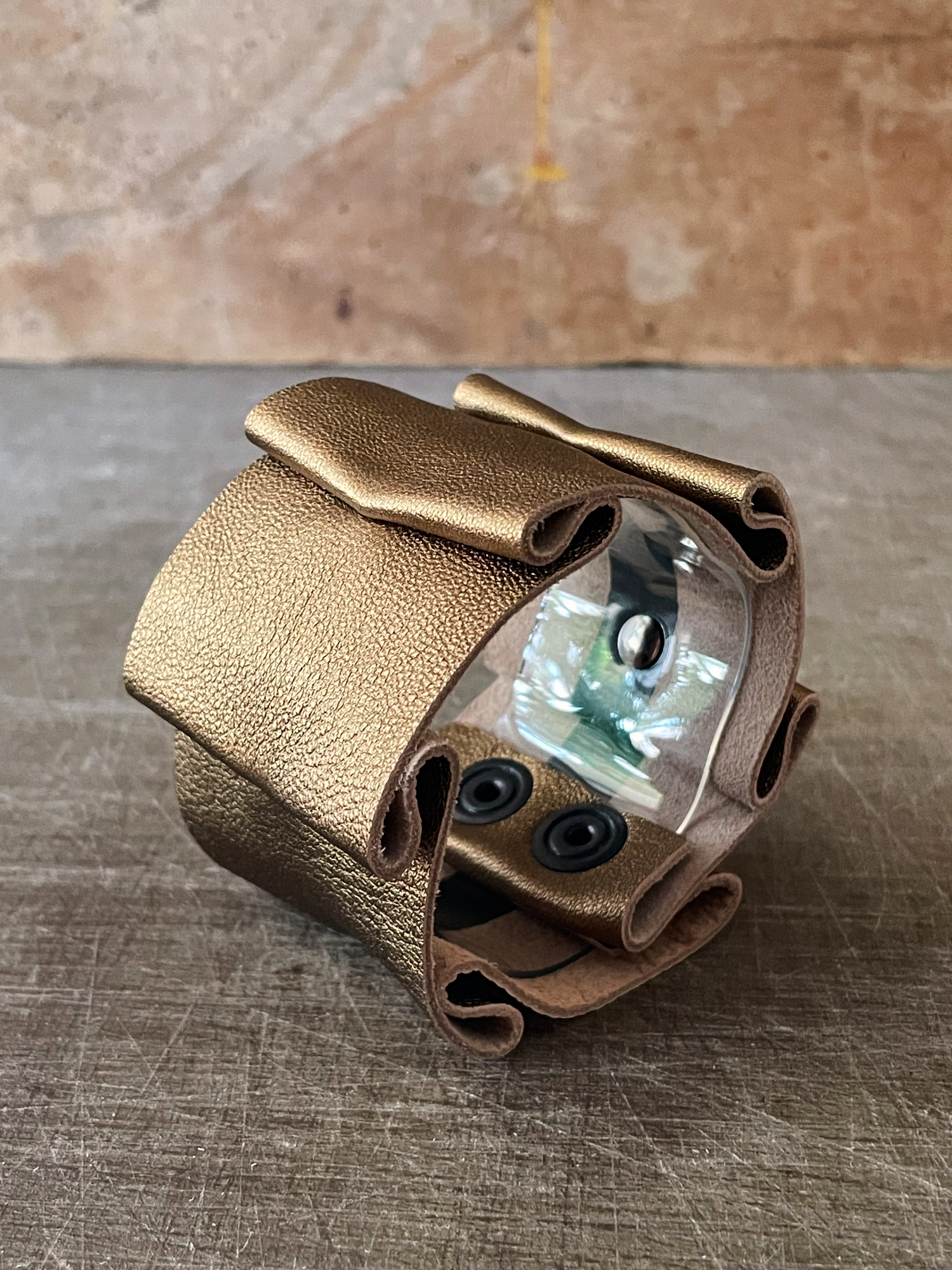 Δερμάτινο Βραχιόλι -  Leather &#39;Meander&#39; Cuff 